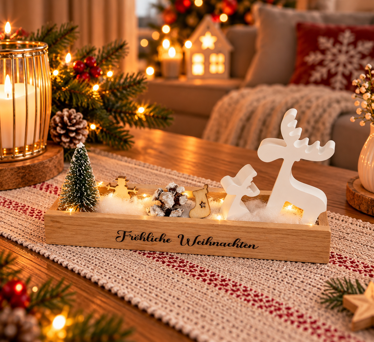 Winterlandschaft der Rentiere