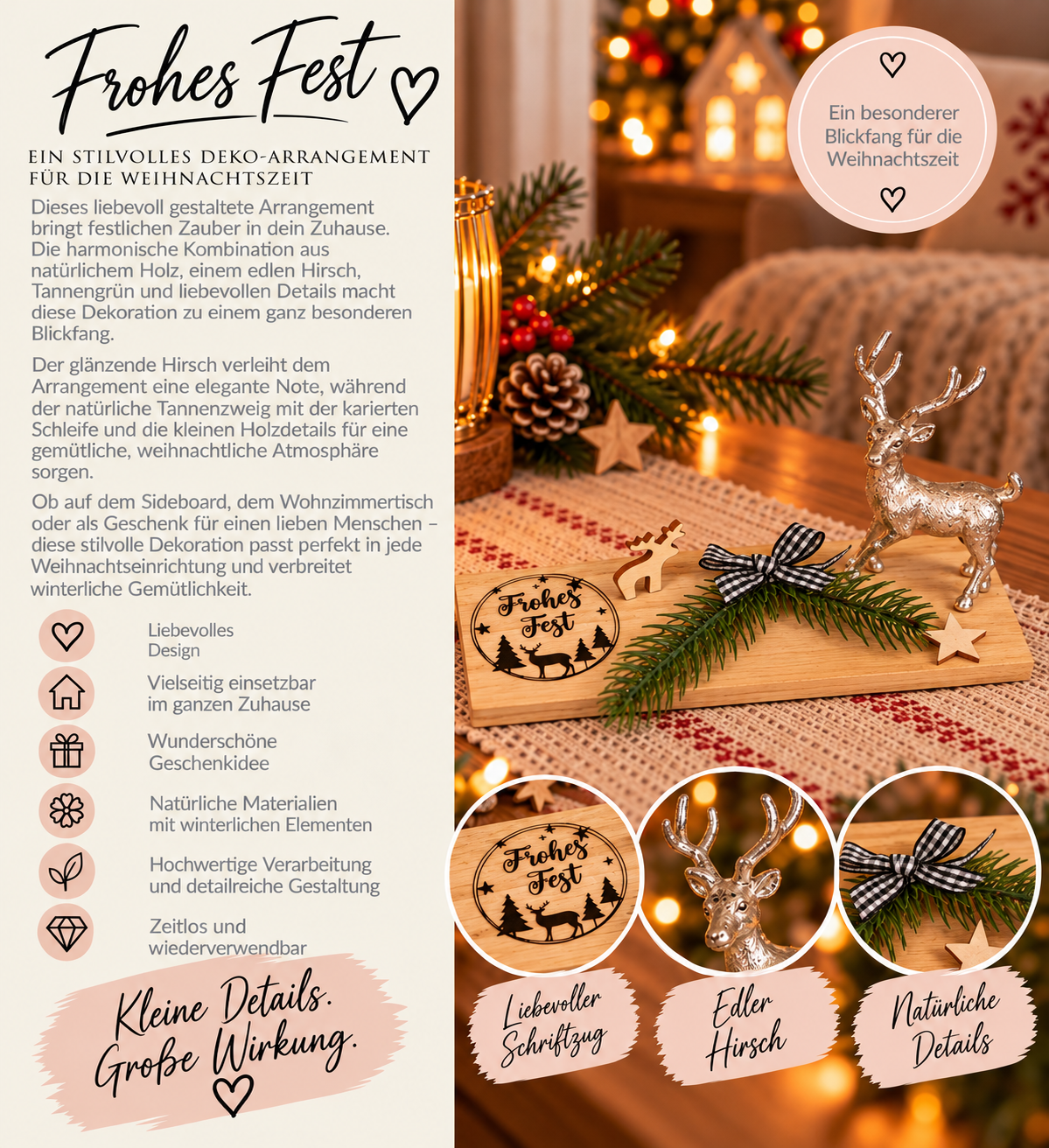 Rustikale Weihnachtsdeko