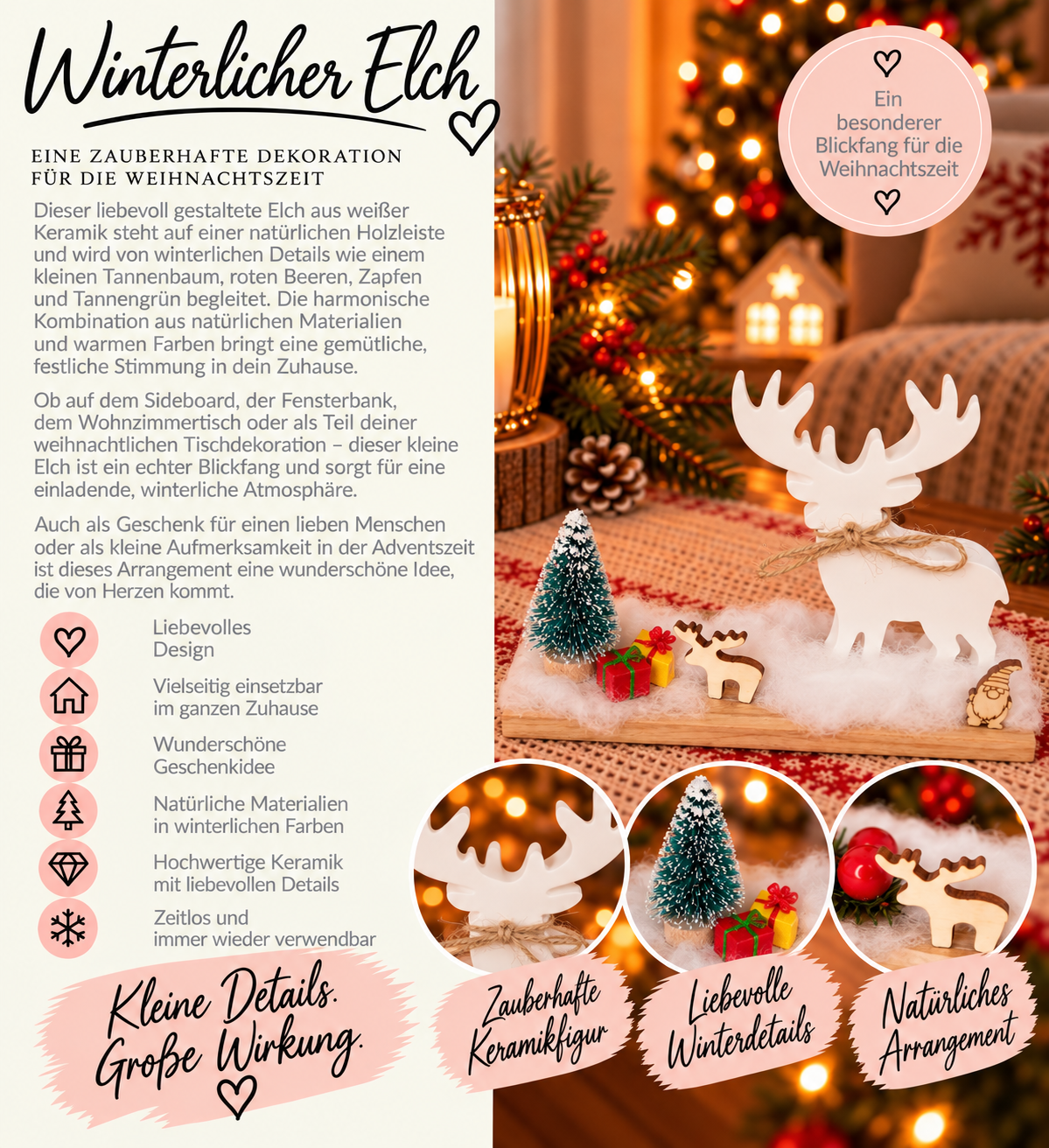 Weihnachtsdeko - Rentiere
