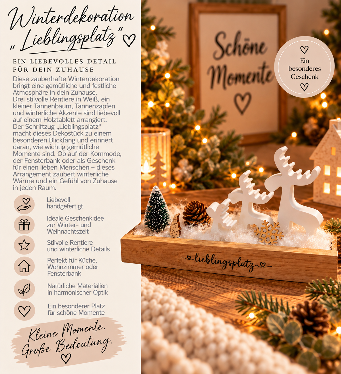 Winterlandschaft der Rentiere