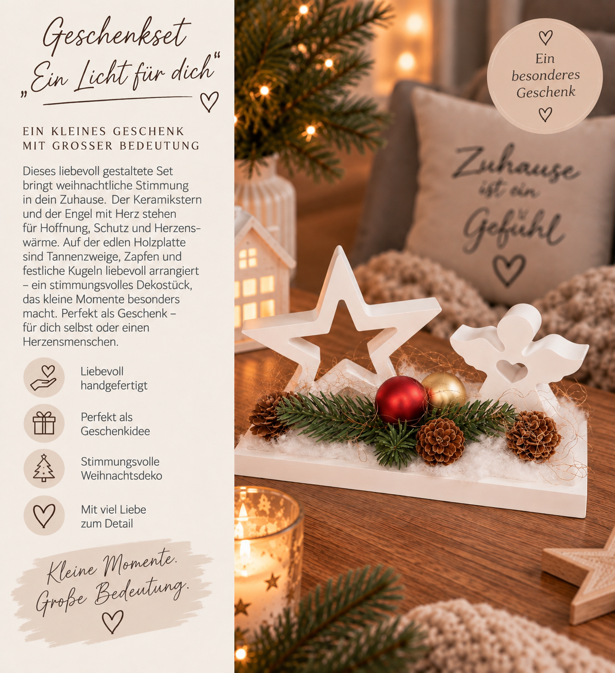 Weihnachtsdeko Stern+Engel