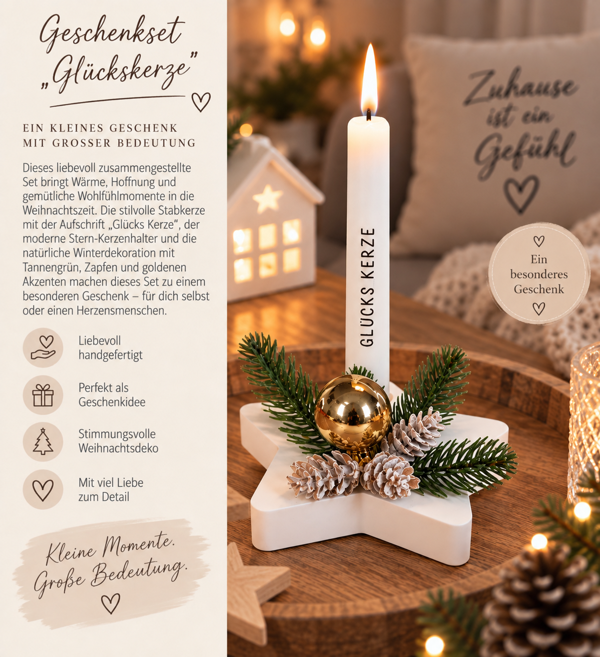 Kerzenhalter in Sternform