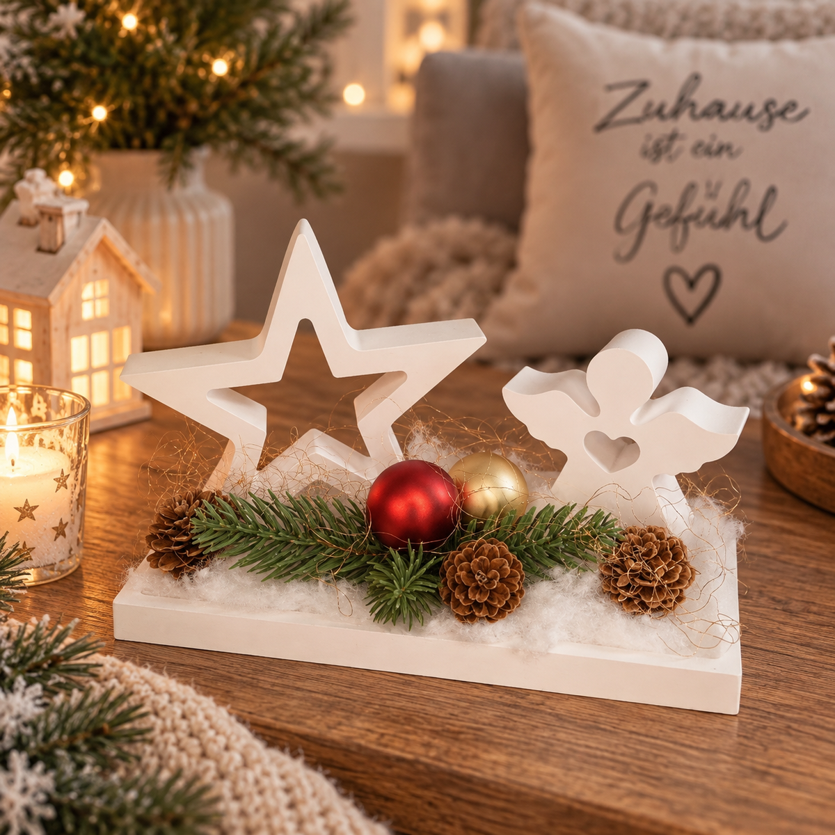 Weihnachtsdeko Stern+Engel