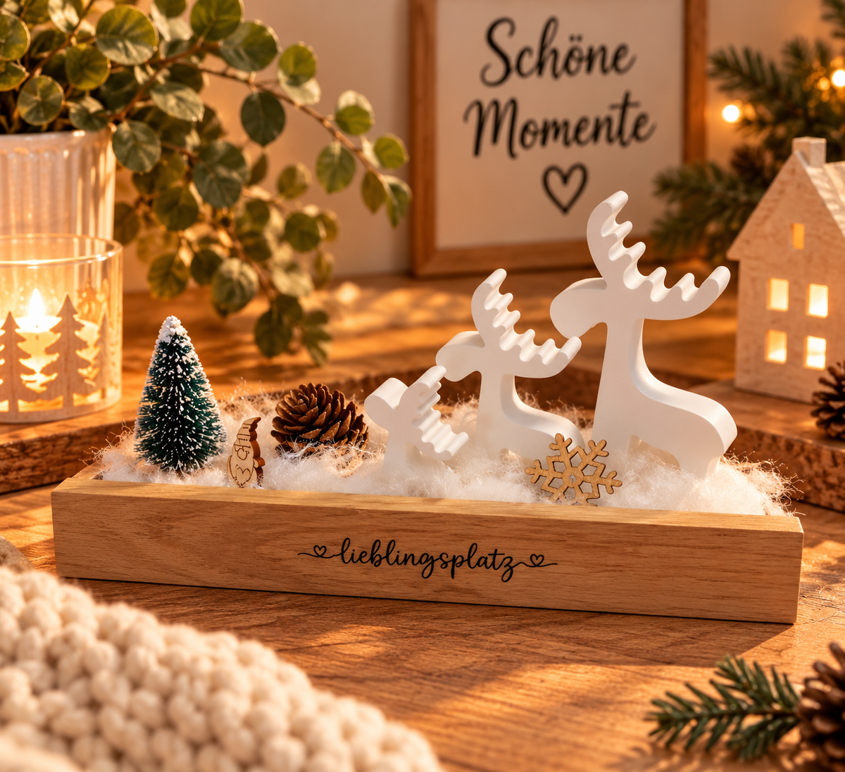Winterlandschaft der Rentiere