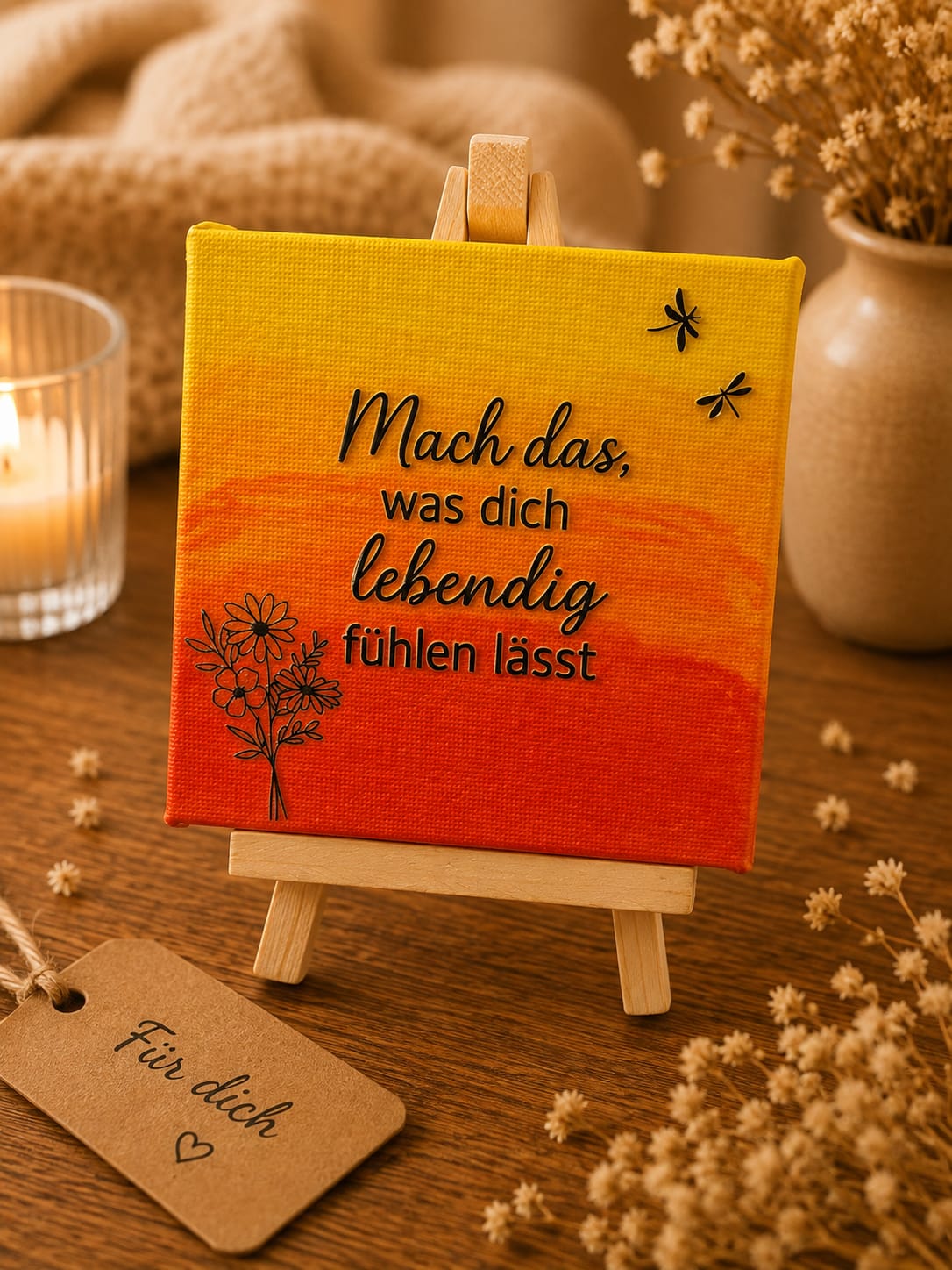 Leinwand mit Staffelei